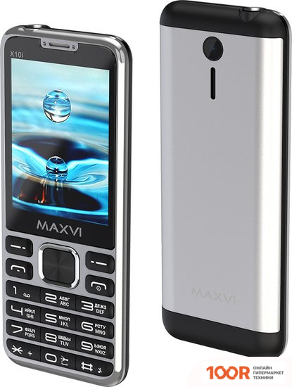 Мобильный телефон Maxvi X10I (СЕРЕБРИСТЫЙ МЕТАЛЛИК) (156295)