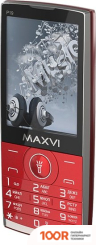 Мобильный телефон Maxvi P19 (ВИННЫЙ КРАСНЫЙ) (156240)