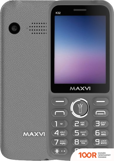 Мобильный телефон Maxvi K32 (СЕРЫЙ) (156220)