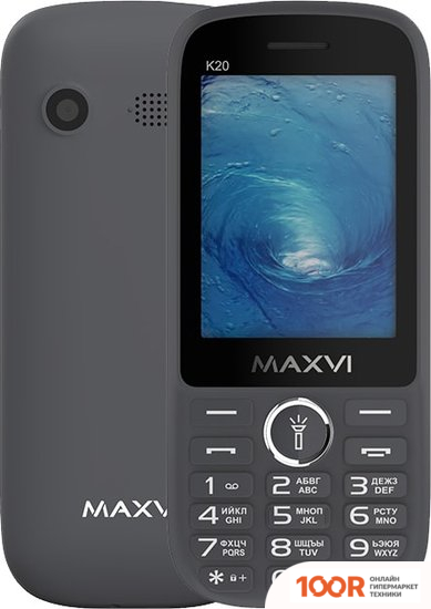 Мобильный телефон Maxvi K20 (СЕРЫЙ) (156206)