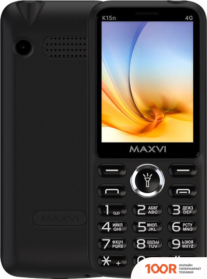 Мобильный телефон Maxvi K15N 4G (ЧЕРНЫЙ) (156203)