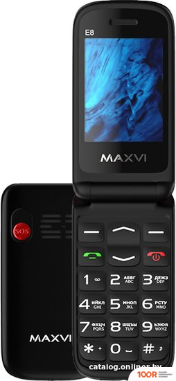 Мобильный телефон Maxvi E8 (ЧЕРНЫЙ) (156192)