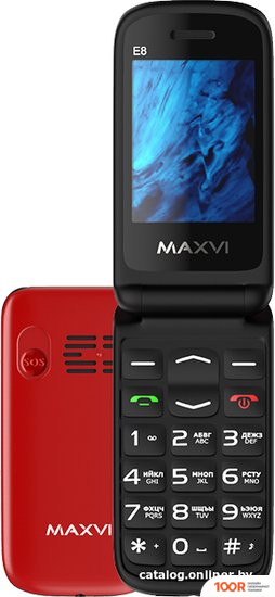 Мобильный телефон Maxvi E8 (КРАСНЫЙ) (156190)