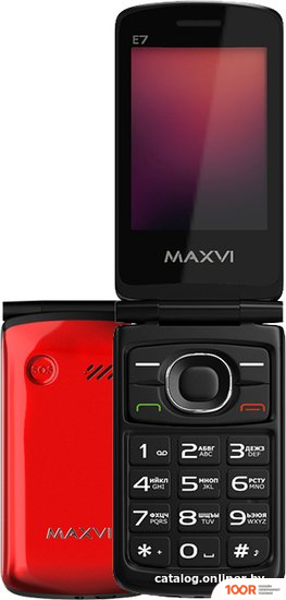 Мобильный телефон Maxvi E7 (КРАСНЫЙ) (156187)
