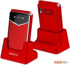 Мобильный телефон Maxvi E11DS (КРАСНЫЙ/СЕРЕБРИСТЫЙ) (156167)