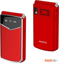Мобильный телефон Maxvi E11DS (КРАСНЫЙ/СЕРЕБРИСТЫЙ) (156167)