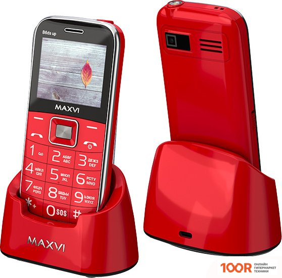 Мобильный телефон Maxvi B6DS UP (КРАСНЫЙ) (156121)