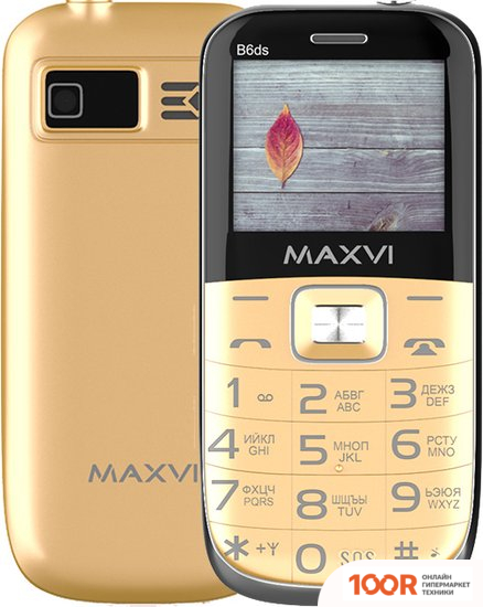 Мобильный телефон Maxvi B6DS (ЗОЛОТИСТЫЙ) (156117)
