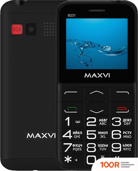 Мобильный телефон Maxvi B231 (ЧЕРНЫЙ) (156100)