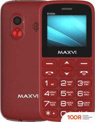 Мобильный телефон Maxvi B100DS (ВИННЫЙ КРАСНЫЙ) (156073)