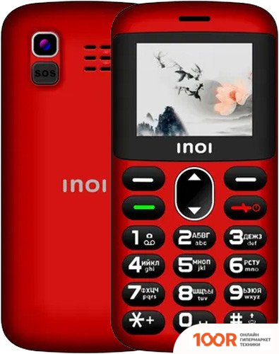 Мобильный телефон Inoi 148 SENIOR 4G (КРАСНЫЙ) (155767)