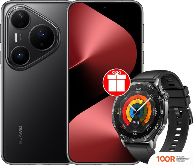 Мобильный телефон Huawei PURA 70 PRO HBN-LX9 12GB/512GB (ЧЕРНЫЙ) И УМНЫЕ ЧАСЫ HUAWEI WATCH FIT 2 ELEGANT ПО АКЦИИ (155383)