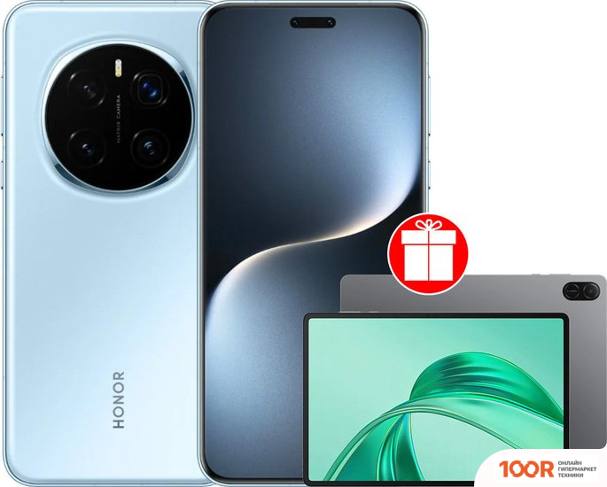 Мобильный телефон HONOR MAGIC7 PRO 12GB/512GB МЕЖДУНАРОДНАЯ ВЕРСИЯ (ГОЛУБОЙ) + ПЛАНШЕТ HONOR PAD X8A (СЕРЫЙ) ПО АКЦИИ (154940)
