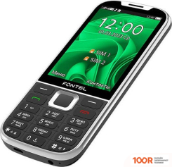 Мобильный телефон Fontel FP350 (ЧЕРНЫЙ/СЕРЕБРИСТЫЙ) (154568)