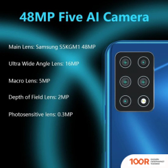 Мобильный телефон Cubot X30 8GB/256GB (СИНИЙ) (154239)