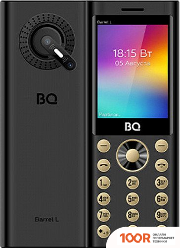 Мобильный телефон BQ BQ-2458 BARREL L (ЧЕРНЫЙ/ЗОЛОТИСТЫЙ) (153922)