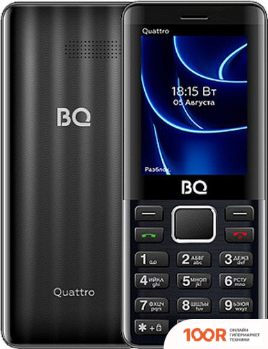 Мобильный телефон BQ BQ-2453 QUATTRO (ЧЕРНЫЙ) (153904)