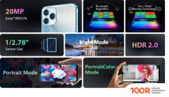 Мобильный телефон Blackview A95 (ГОЛУБОЙ) (153610)