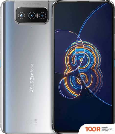 Мобильный телефон ASUS ZENFONE 8 FLIP ZS672KS 8GB/256GB (СЕРЕБРИСТЫЙ) (153473)