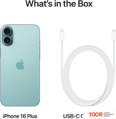 Мобильный телефон Apple IPHONE 16 PLUS DUAL ESIM 512GB (БИРЮЗОВЫЙ) (152713)