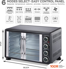 Мини-печь TurboTronic TT-FEO55 (ЧЕРНЫЙ) (150964)