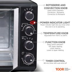 Мини-печь TurboTronic TT-FEO55 (ЧЕРНЫЙ) (150964)