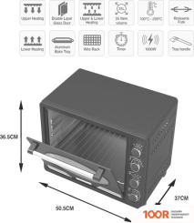Мини-печь TurboTronic TT-EV35R RETRO (ЧЕРНЫЙ) (150951)