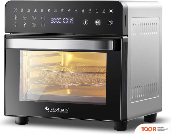 Мини-печь TurboTronic TT-AFO14 (ЧЕРНЫЙ/СЕРЕБРИСТЫЙ) (150942)