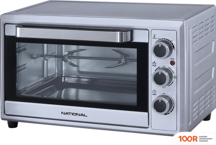 Мини-печь National NK-MO365 (СЕРЕБРИСТЫЙ) (150657)