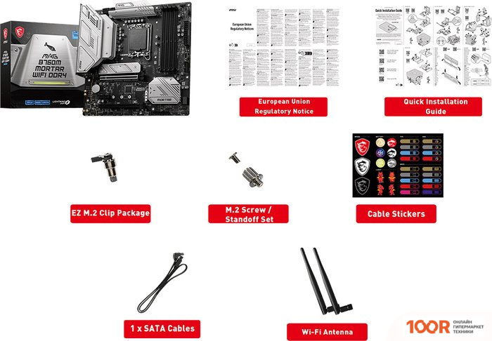 Материнская плата MSI MAG B760M MORTAR WIFI DDR4 (146016)
