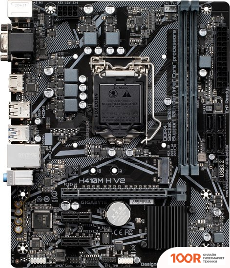 Материнская плата Gigabyte H410M H V2 (REV. 1.0) (145642)