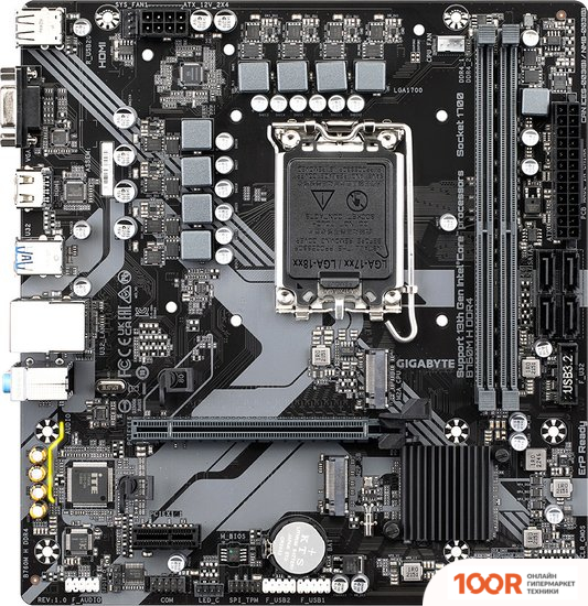 Материнская плата Gigabyte B760M H DDR4 (REV. 1.0) (145572)