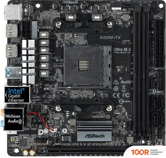 Материнская плата ASRock A320M-ITX (144400)
