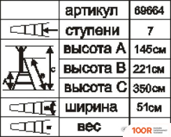 Лестница Энкор 69664 (7 СТУПЕНЕЙ) (143870)