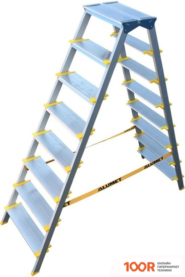Лестница Алюмет ASD 5208 (2Х8 СТУПЕНЕЙ) (143362)
