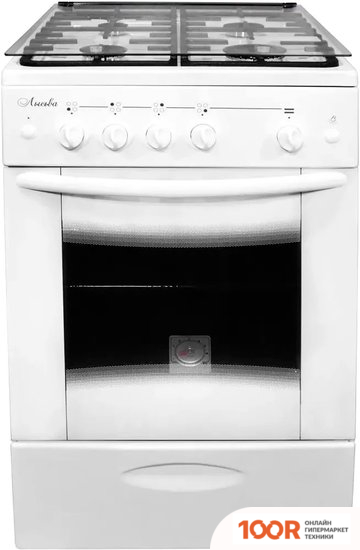 Кухонная плита Лысьва ГП 4К20 МС-2У (БЕЛЫЙ, РЕШЕТКА ЧУГУН, БЕЗ КРЫШКИ) (142316)