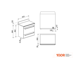 Кухонная плита Smeg TR90BL2 (142202)