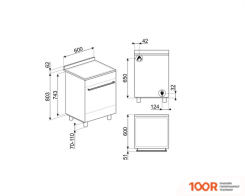 Кухонная плита Smeg C6GMX2 (142134)
