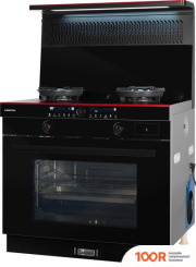 Кухонная плита Hiberg S-FEG 92 С ВЫТЯЖКОЙ I-VM 9120 (141975)