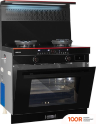 Кухонная плита Hiberg S-FEG 92 С ВЫТЯЖКОЙ I-VM 9120 (141975)