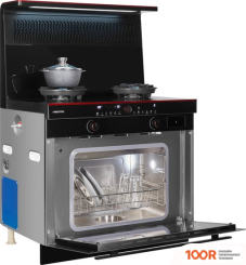 Кухонная плита Hiberg S-FEG 92 С ВЫТЯЖКОЙ I-VM 9120 (141975)