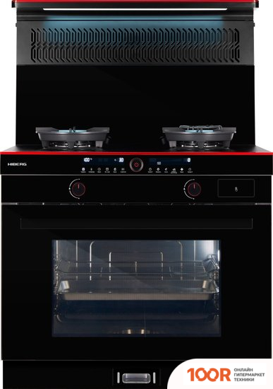 Кухонная плита Hiberg S-FEG 92 С ВЫТЯЖКОЙ I-VM 9120 (141975)