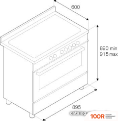 Кухонная плита Bertazzoni HER906MFESCRT (141368)