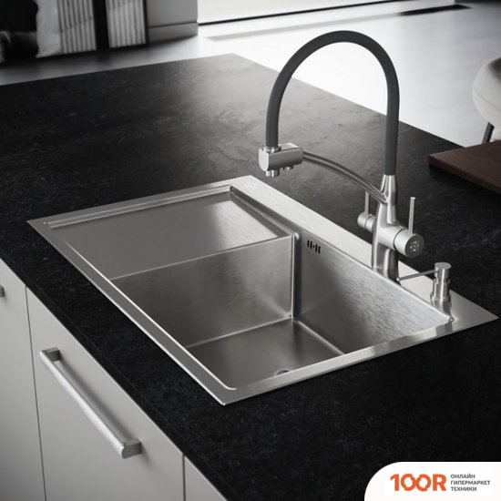 Кухонная мойка РМС MRK-7851R (С ДОЗАТОРОМ) (141265)