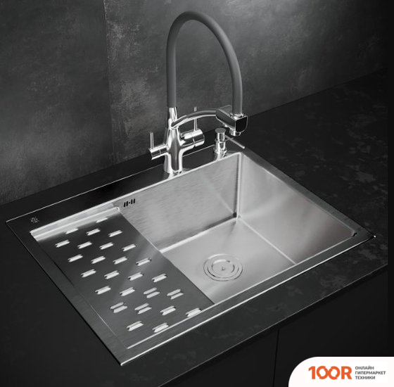Кухонная мойка РМС MRK-6350R (С ДОЗАТОРОМ) (141260)