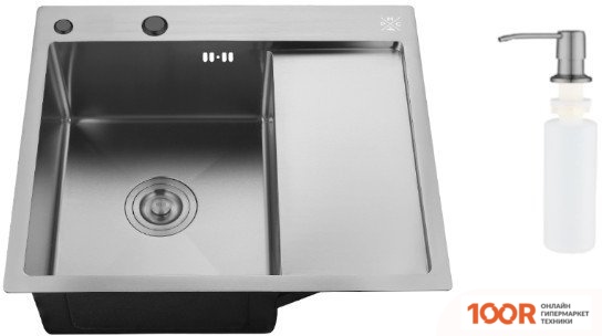 Кухонная мойка РМС MRK-5851BL-L (С ДОЗАТОРОМ) (141253)