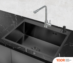Кухонная мойка РМС MR-5843BL (С КОРЗИНОЙ И ДОЗАТОРОМ) (141247)