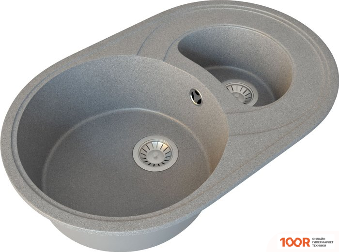 Кухонная мойка Гамма Гранит GRANITE-03 (ТЕМНО-СЕРЫЙ) (141093)