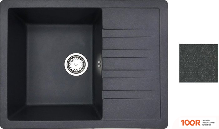 Кухонная мойка БелЭворс VEGA R (АНТРАЦИТ, БЕЗ СИФОНА) (141049)