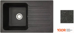 Кухонная мойка БелЭворс STYL R + СМЕСИТЕЛЬ W74004-2 + ДОЗАТОР L405F (ЧЕРНЫЙ) (140982)